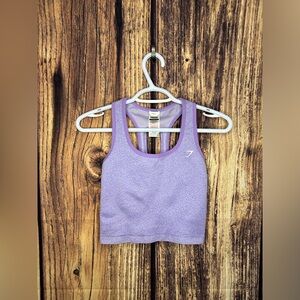 Gymshark Adapt Animal Seamless Cropped Tank Top Purple